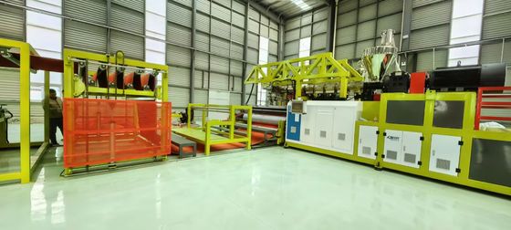 2 Extruders Co Extrusie TPE tapijt backing machine met verstelbare snelheid